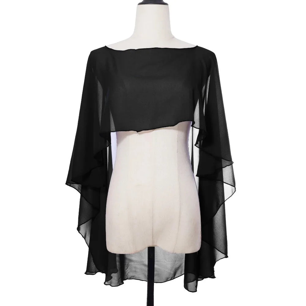 Women's Knit Shawl Wrap – Lightweight Wedding & Evening Cover Up Shawl Wrap Axl Black