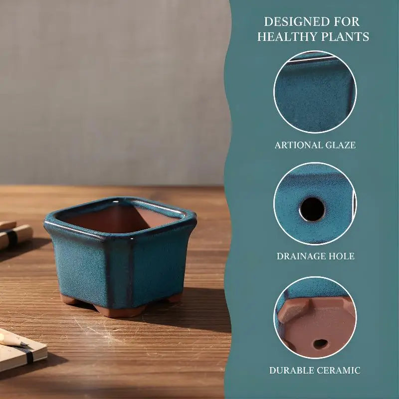 Mini Ceramic Plant Pots Set of 3 – Indoor & Balcony Planters Ceramic Planter Set Axl