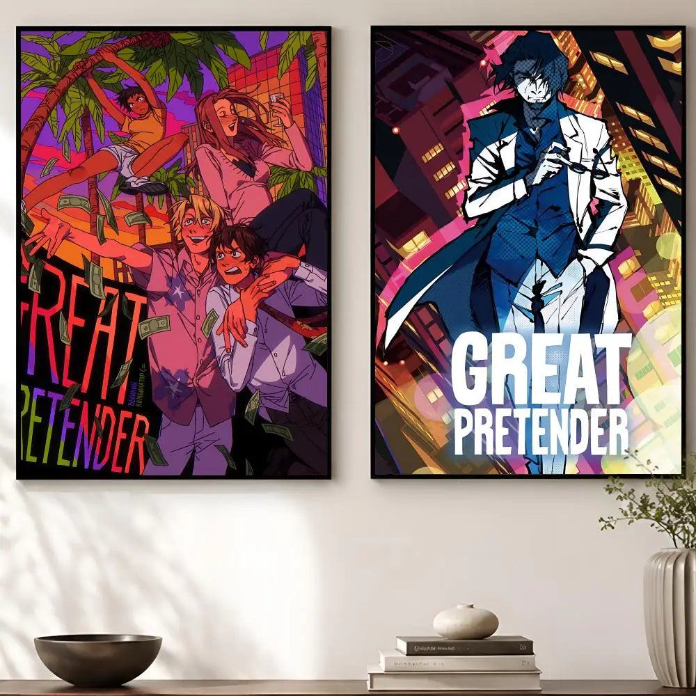 Great Pretender Anime Poster – Waterproof Self-Adhesive Wall Art Anime Wall Poster Axl
