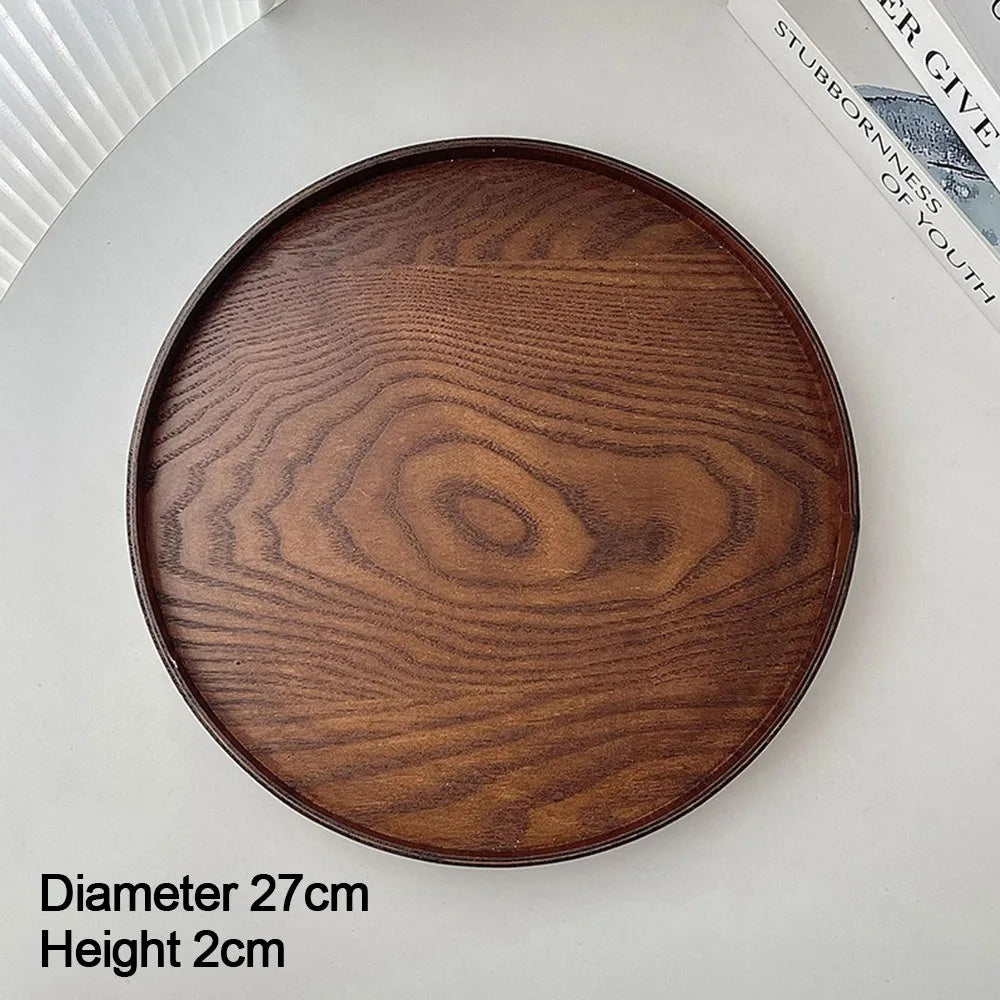 Round Wooden Serving Tray | 5 Sizes | Coffee & Breakfast Tray Wooden Serving Tray Axl 27cm
