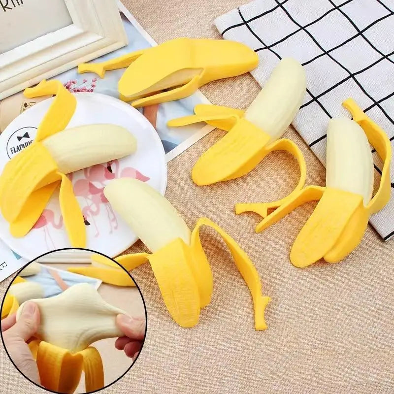 Realistic Peelable Banana Squeeze Fidget Toy – Slow Rising TPR Fidget Squeeze Toy Axl