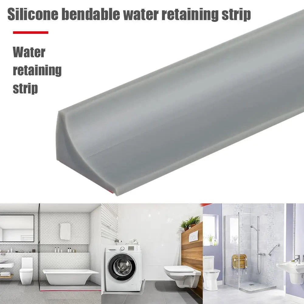 Self-Adhesive Silicone Shower Water Stopper & Barrier Strip Shower Water Barrier Axl