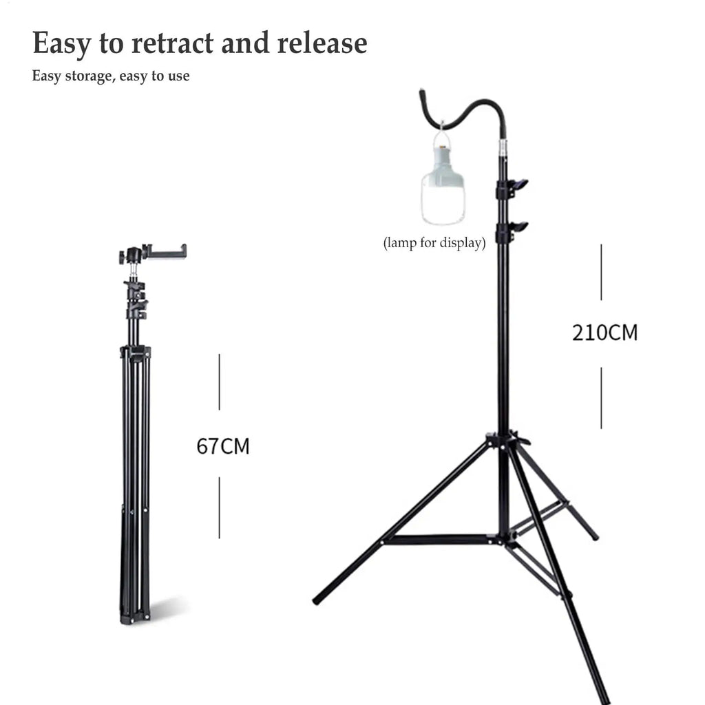 2m Folding Telescoping Tripod Light Stand – Camping & Photo Tripod Light Stand Axl