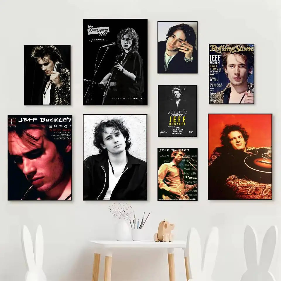 Jeff Buckley HD Poster – Self-Adhesive Waterproof Wall Decor Wall Art Poster Axl
