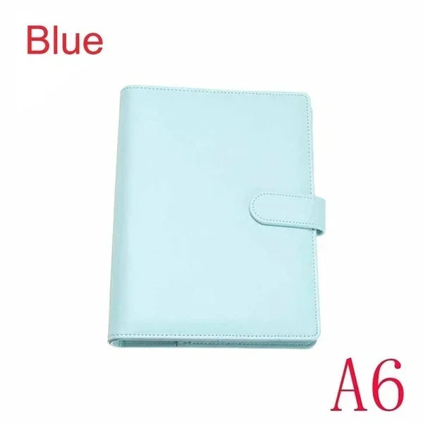 Vintage PU Leather Ring Binder Notebook Cover A5 & A6 Ring Binder Notebook Cover Axl A6 bule