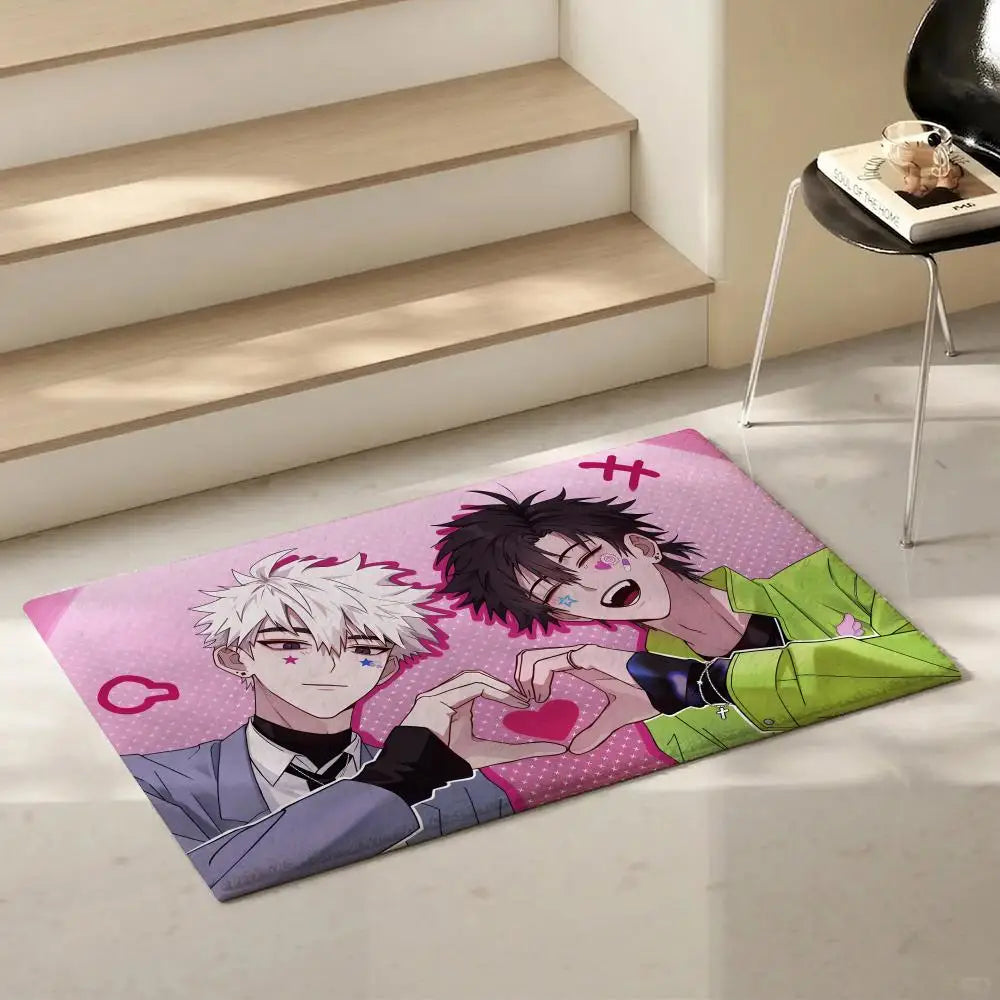 Anime Flannel Floor Mat – Non-Slip Soft Plush Indoor Rug Indoor Floor Rug Axl