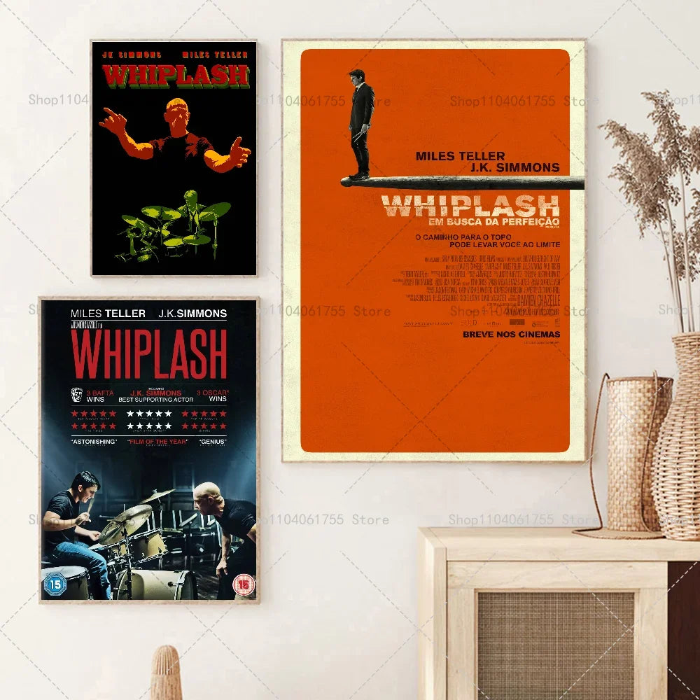 Whiplash Jazz Drummer Movie Poster – Self-Adhesive Wall Sticker Wall Art Poster Axl