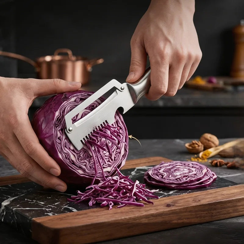 PLYS 3-in-1 Paring Knife & Stainless Steel Vegetable Peeler Paring Knife Peeler Axl