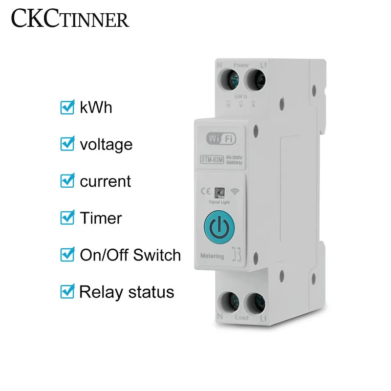 Tuya WiFi Smart Circuit Breaker 63A – Remote & Energy Monitor Smart Circuit Breaker Axl