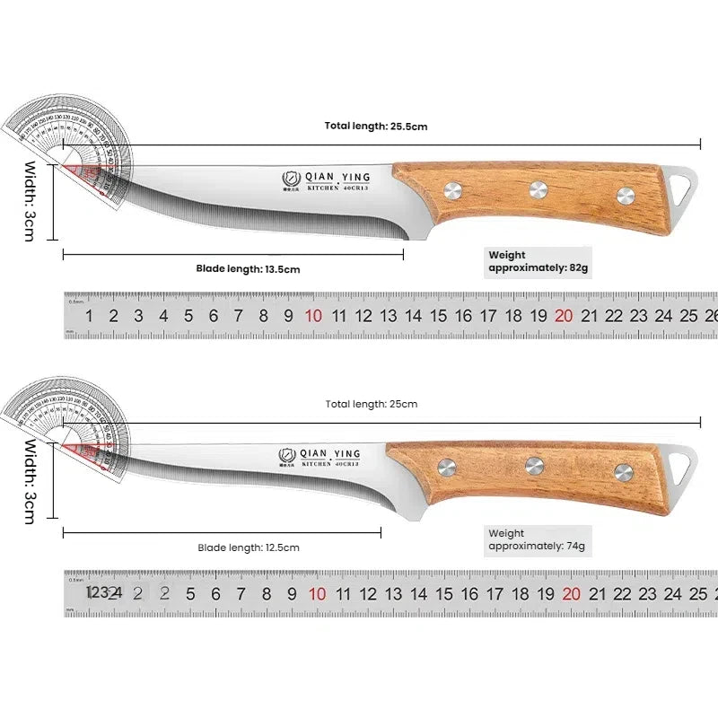 Stainless Steel Boning Knife – 9.9" Butcher Knife with Wood Handle Boning Knife Axl
