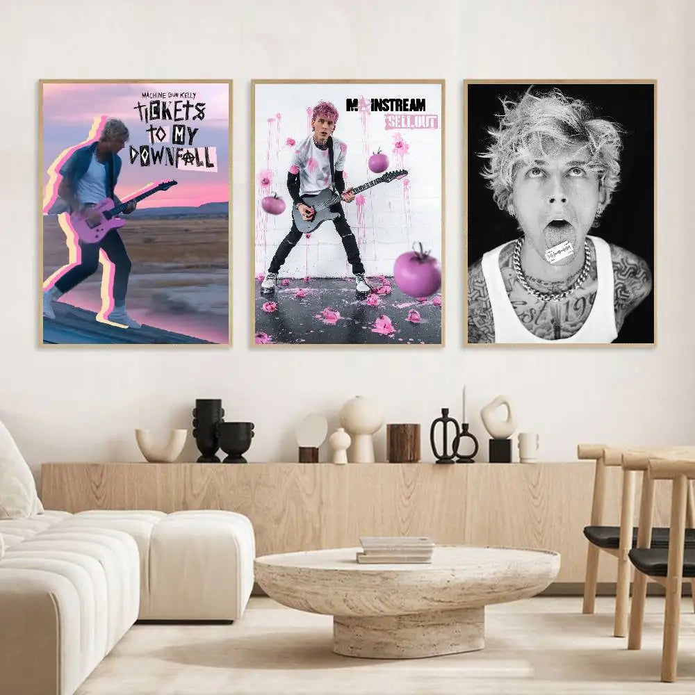 Machine Gun Kelly HD Poster – Self-Adhesive Waterproof Wall Art Wall Art Poster Axl