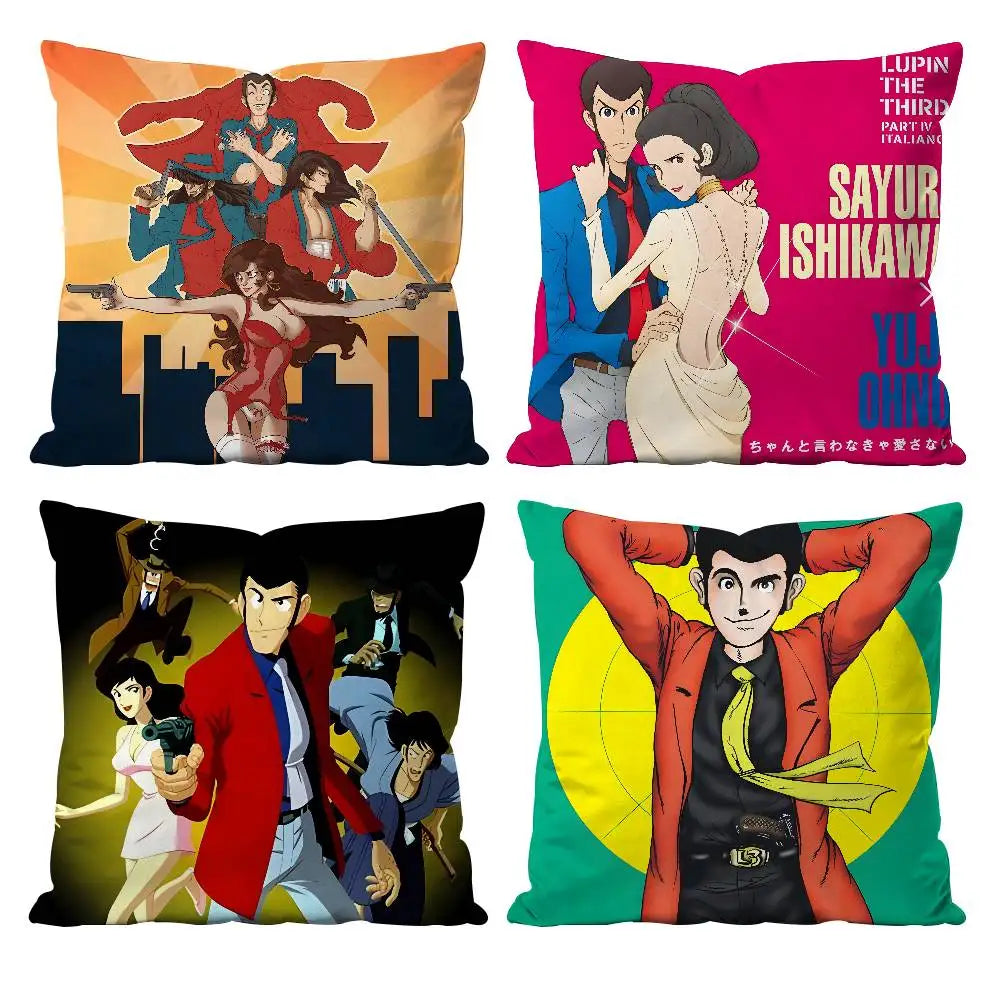 Lupin the Third Anime Pillowcase – Printed Sofa Cushion Cover Anime Cushion Cover Axl