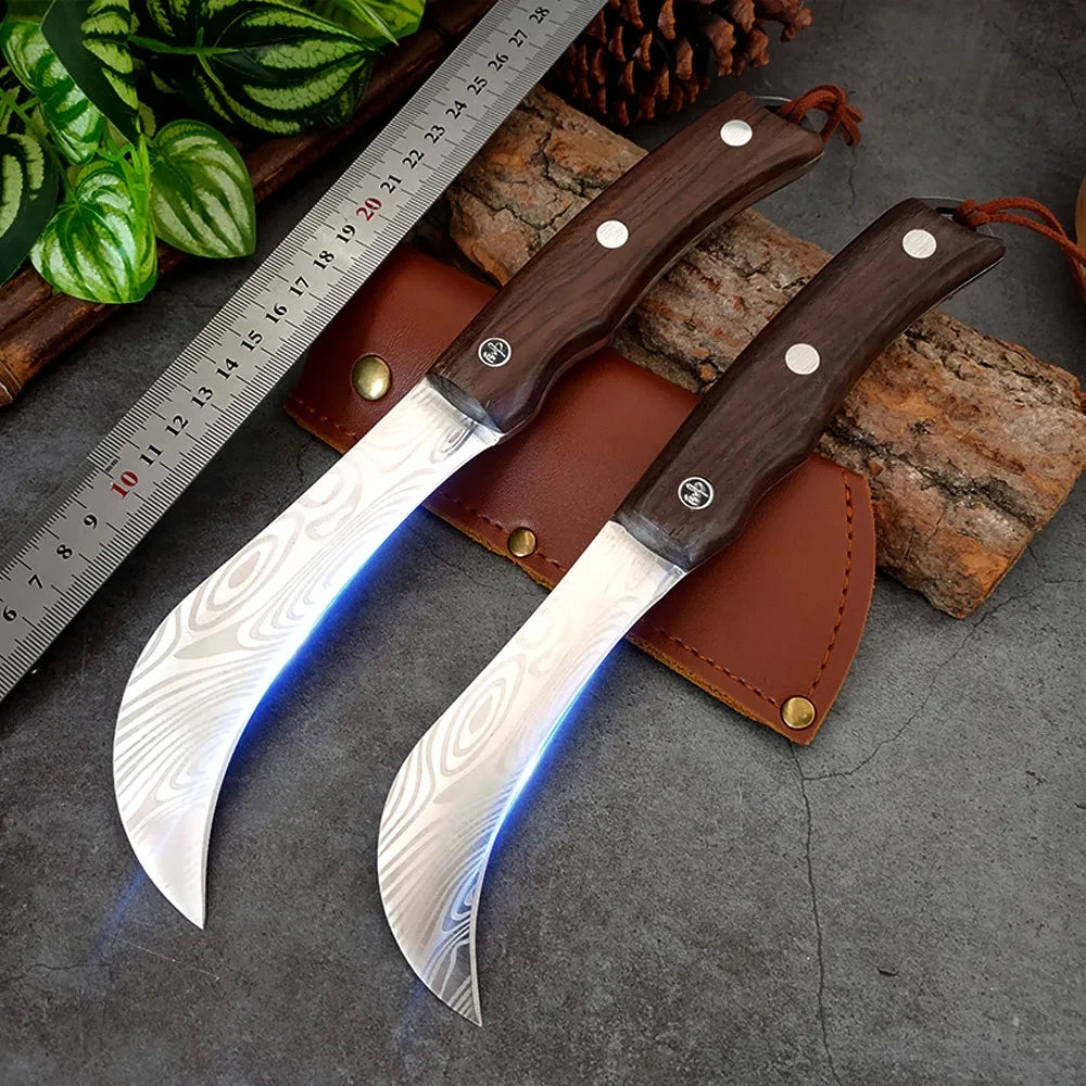 InLeung Hand Forged Kitchen Knife – Carbon Steel Wood Handle Kitchen Chef Knife Axl