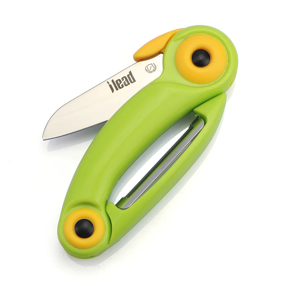 XUAN FENG 2-in-1 Folding Fruit Knife & Peeler | Camping Folding Fruit Knife Axl