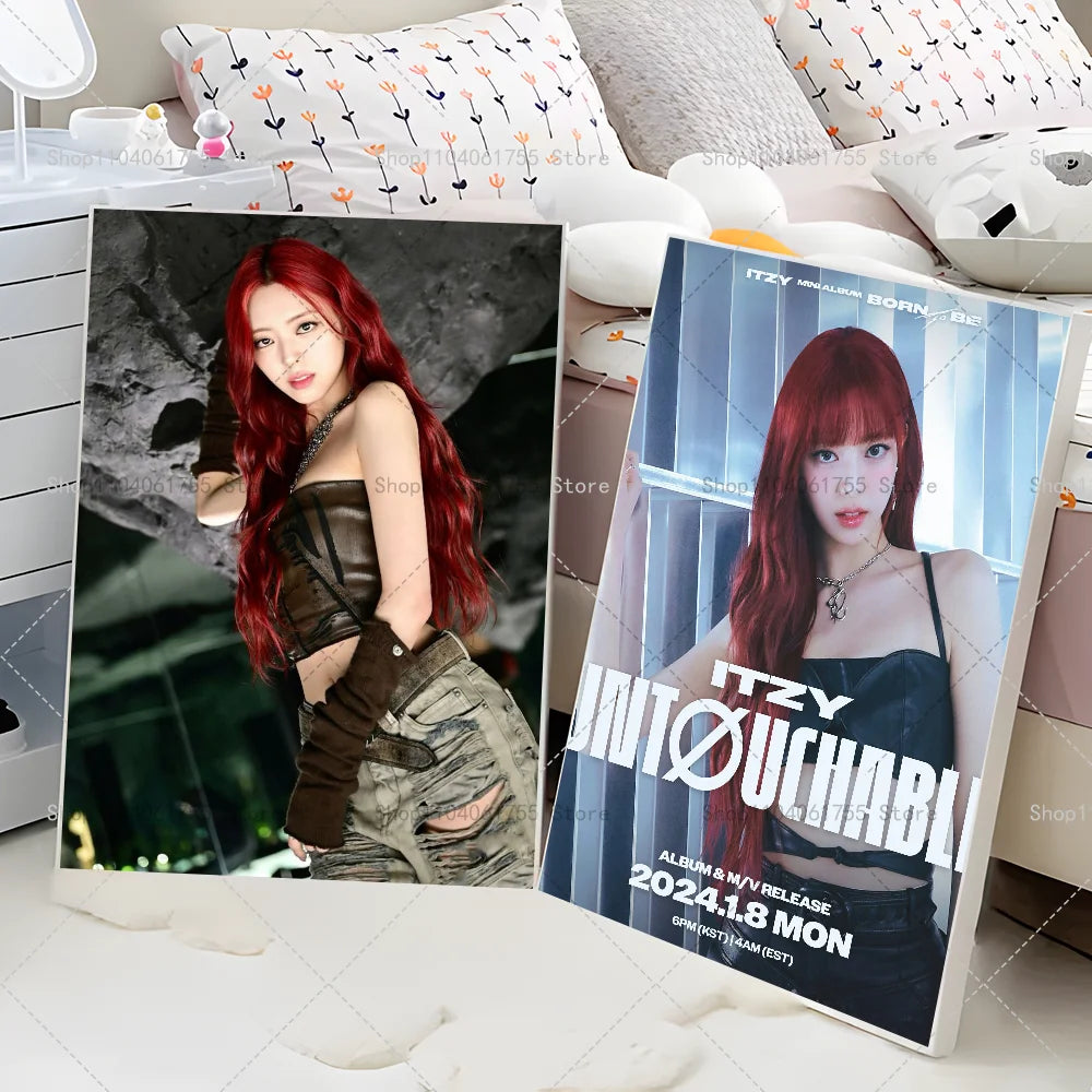 Kpop YUNA Self-Adhesive Waterproof Poster | Wall Art Sticker Wall Art Poster Axl