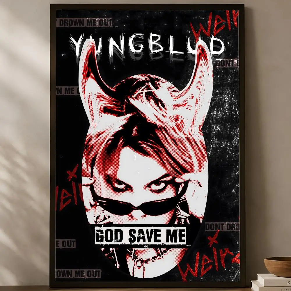 Yungblud HD PVC Self-Stick Wall Poster – Waterproof Decor Wall Art Poster Axl