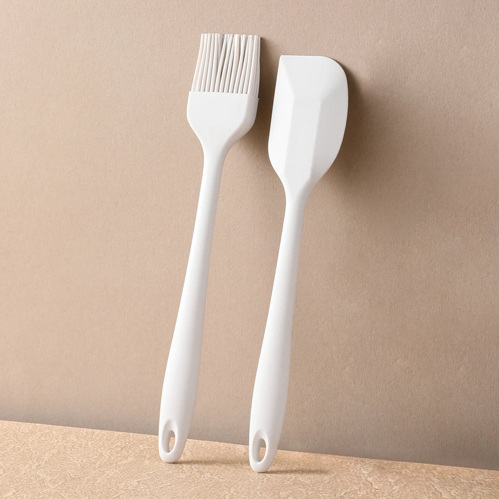 Silicone Baking Spatula & Oil Brush Set – 2-Piece Kit Silicone Baking Set Axl