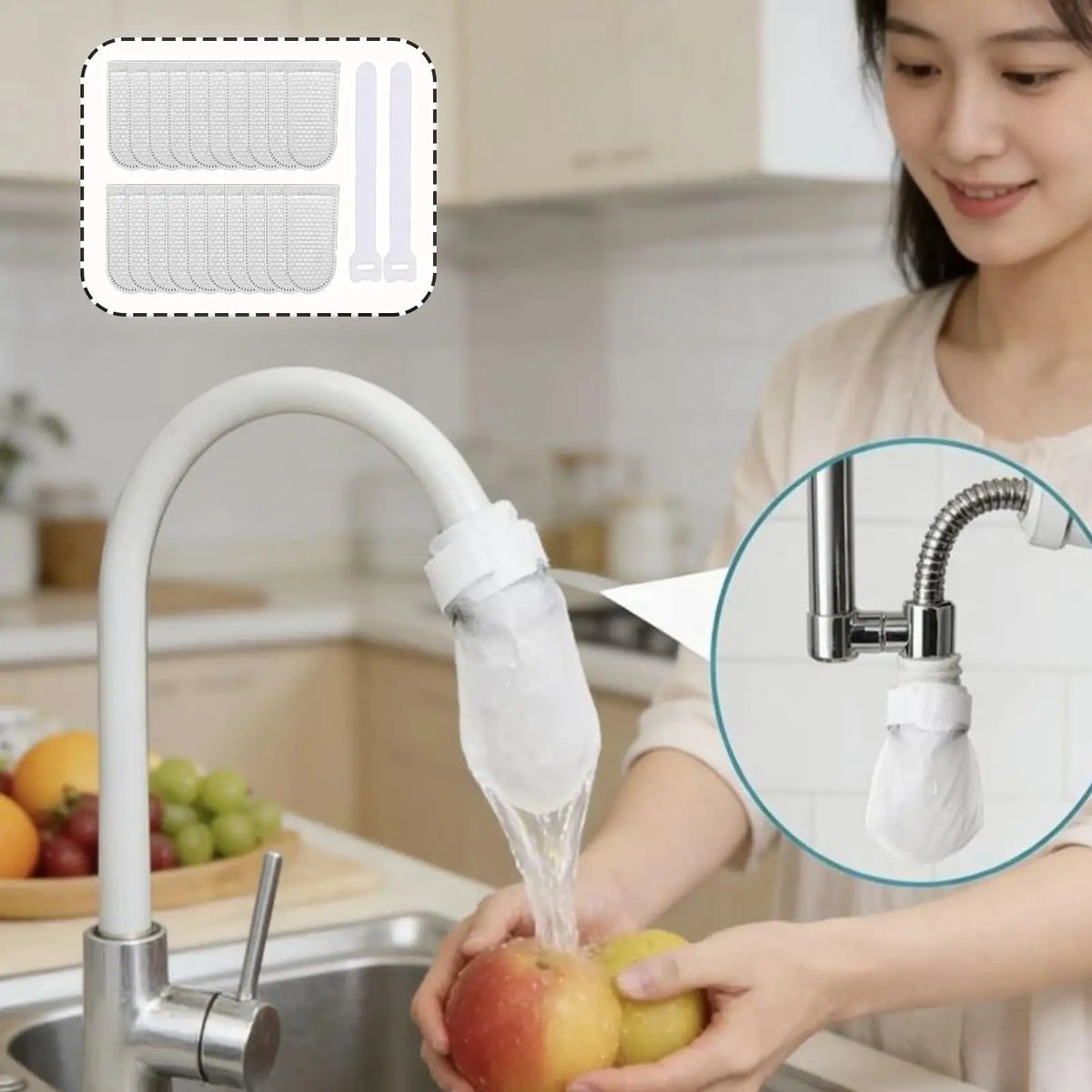 Universal Faucet Filter Cotton Bag – Kitchen & Bathroom Faucet Water Filter Axl Default Title