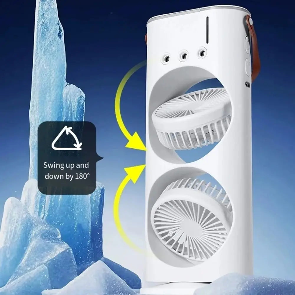3-in-1 Desktop Fan Humidifier & LED Night Light | USB Cooler Desktop Humidifier Fan Axl