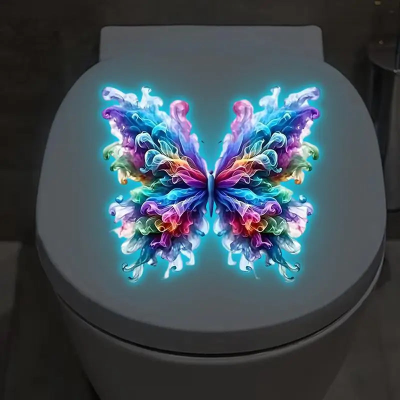 Glow-in-the-Dark Butterfly Toilet & Wall Sticker – Waterproof Wall Decal Sticker Axl