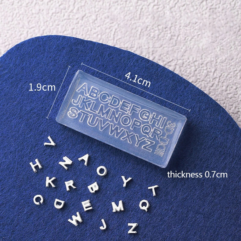 3D Silicone Nail Carving Mold – English Letters Stamping Stencil Nail Art Mold Axl