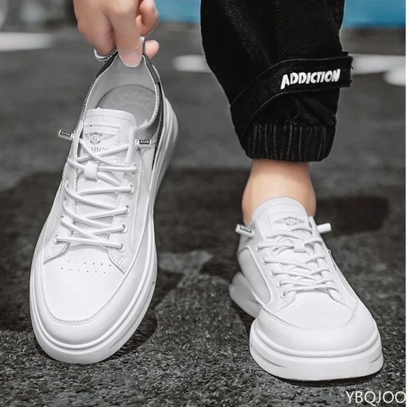 YBQJOO Men's Breathable Mesh Sneakers – Casual White Shoes Men's Casual Sneakers Axl WHITE 44