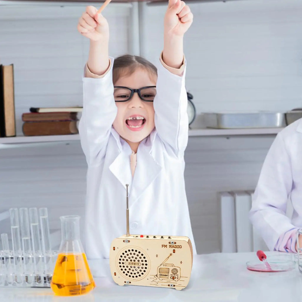 DIY Wooden Radio Kit – STEM Electronics Learning Set for Teens STEM Electronics Kit Axl