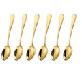 6-Piece Gold Stainless Steel Teaspoons – Coffee Spoon Set Teaspoon Set Axl 6PCS