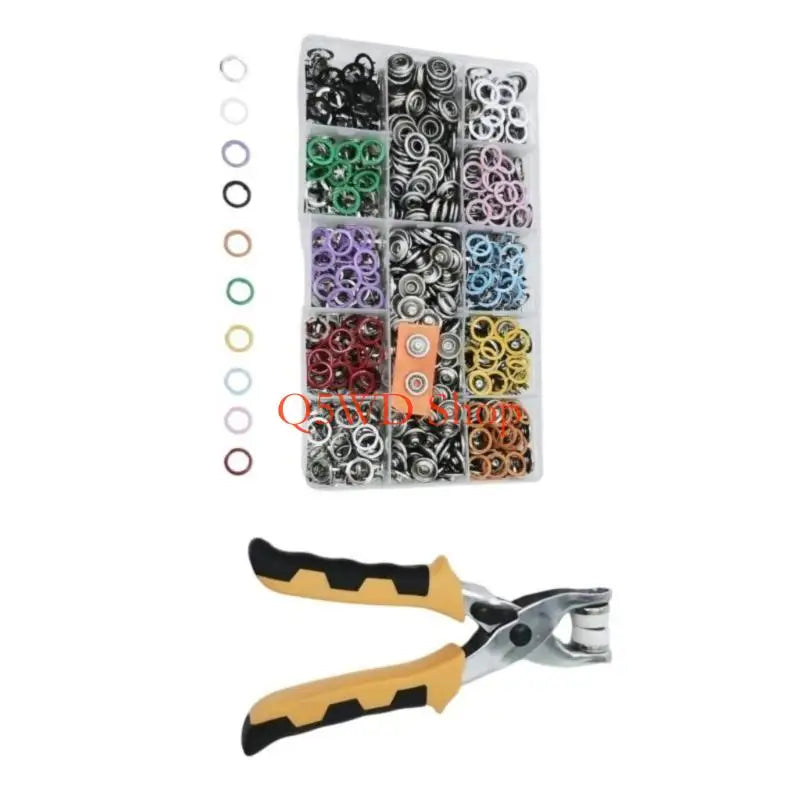 200-Set Metal Snap Fasteners & Installation Plier – DIY Kit Snap Fastener Kit Axl