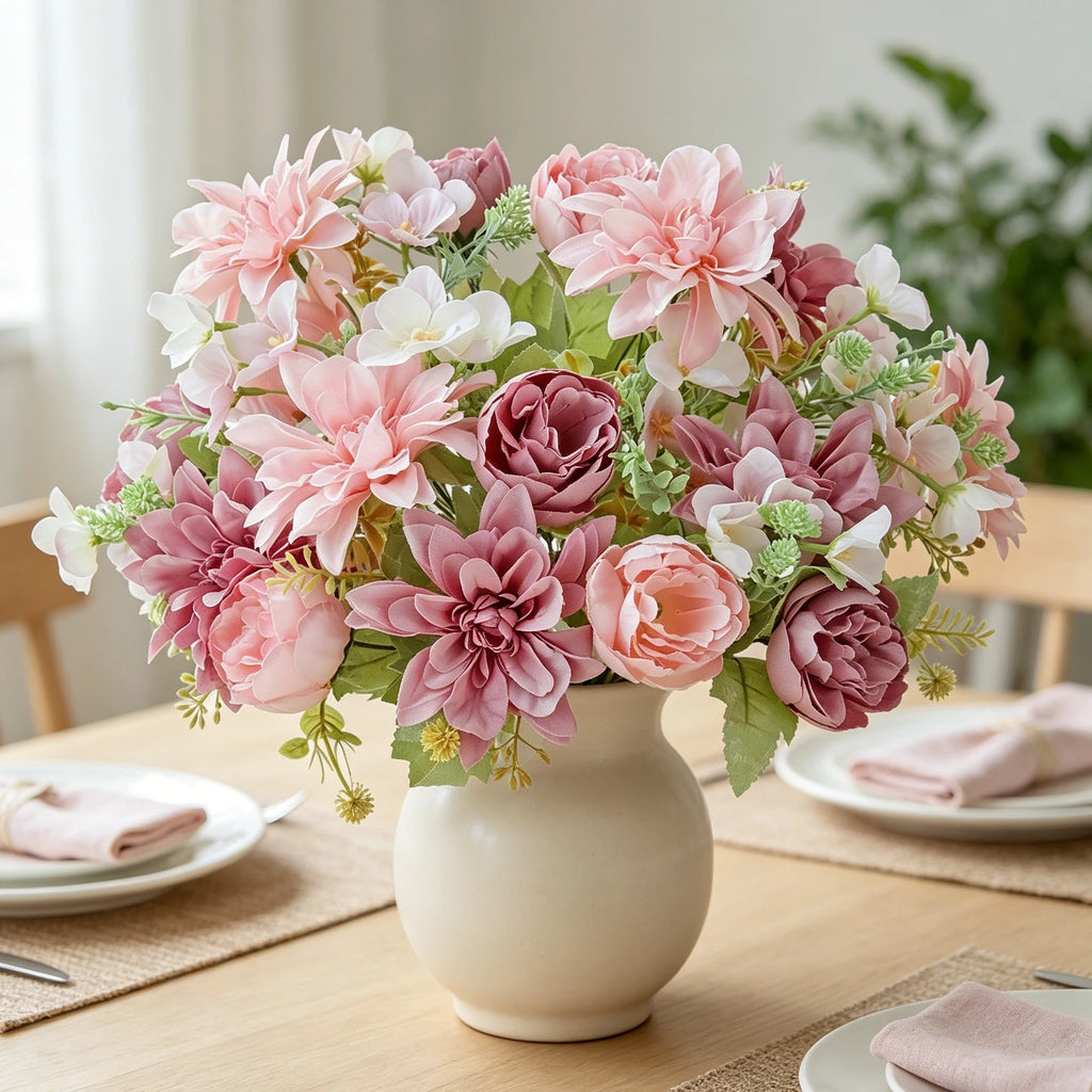 Silk Dahlia Peony Artificial Flowers – Wedding & Home Décor Artificial Silk Flowers Axl