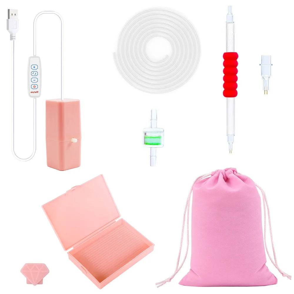 Electric Vacuum Diamond Painting Pen Kit – USB Suction Tool Diamond Painting Tool Axl Pink-A