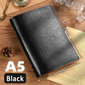 A5/A6 Loose-Leaf PU Leather Notebook – Travel Journal & Diary Loose-Leaf Notebook Axl Black A5 Shell