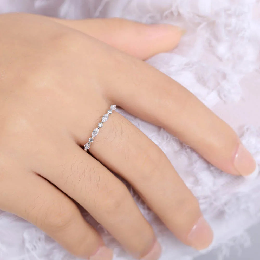 Huitan Women's CZ Stone Brass Fashion Ring – Sizes 5–14 Fashion Ring Axl