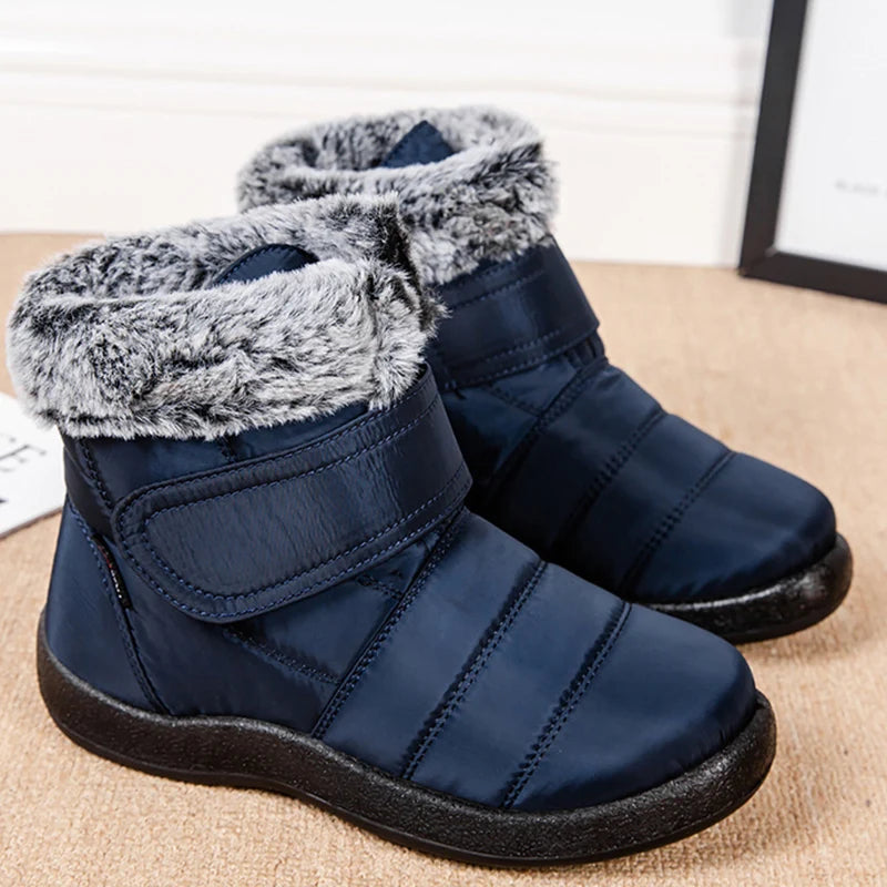 HAJINK Women's Waterproof Plush Ankle Snow Boots – Winter Women's Snow Boots Axl