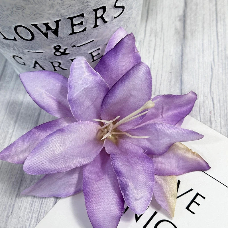 Silk Lily Artificial Flowers 20/40 Pcs – Wedding & Home Décor Artificial Silk Flowers Axl PURPLE 40 PCS