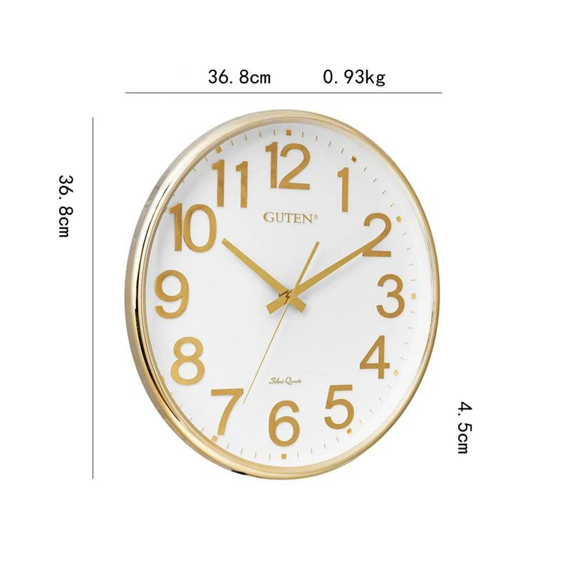 Gold 3D Large Silent Wall Clock – Nordic Luxury Home Decor Wall Clock Axl