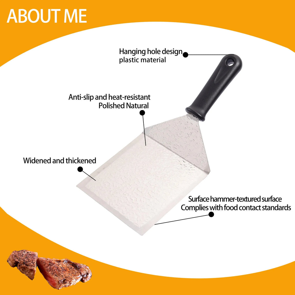 Stainless Steel BBQ Spatula & Griddle Scraper Set BBQ Spatula Set Axl
