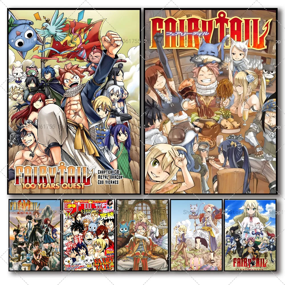 Anime Fairy Tail Wall Poster – Self-Adhesive Waterproof Sticker Anime Wall Poster Axl