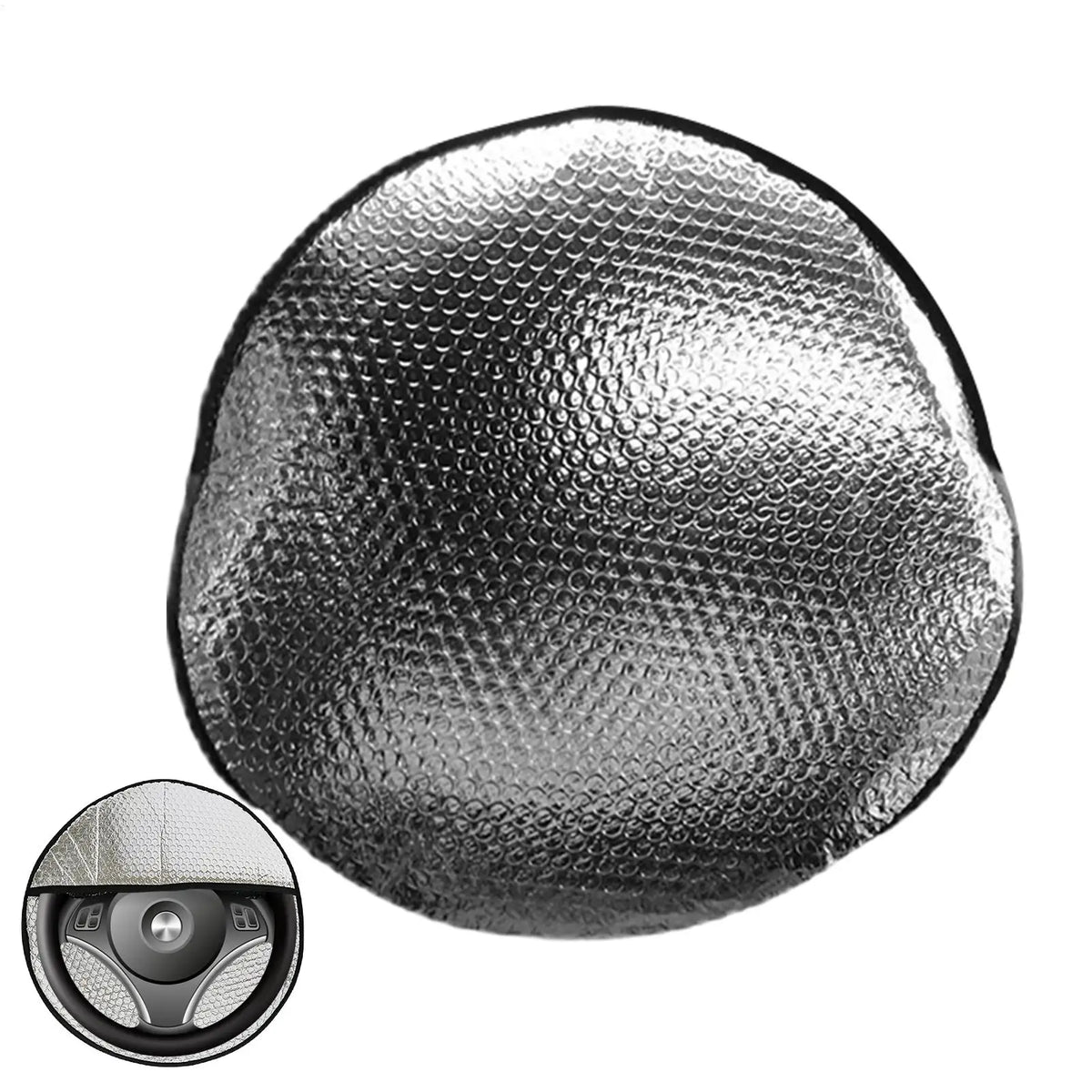 Foldable Aluminum Foil Steering Wheel Sun Shade Cover | UV Block Steering Wheel Sun Shade Axl