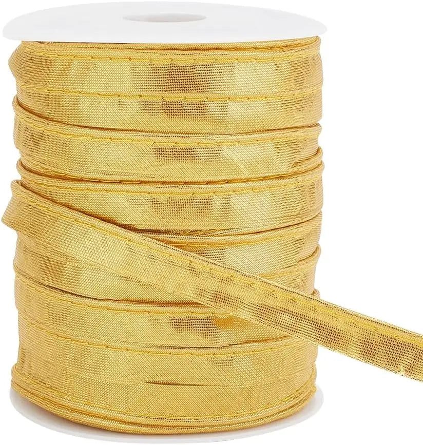 Gold Piping Bias Tape 54 Yards – 12mm Polyester Upholstery Trim Sewing Piping Trim Axl AECH04-14575