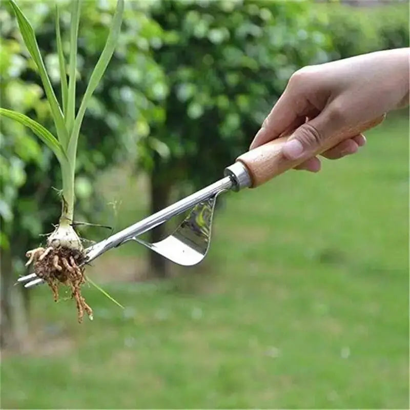 Stainless Steel Garden Weeder & Dandelion Root Remover Tool Garden Weeding Tool Axl