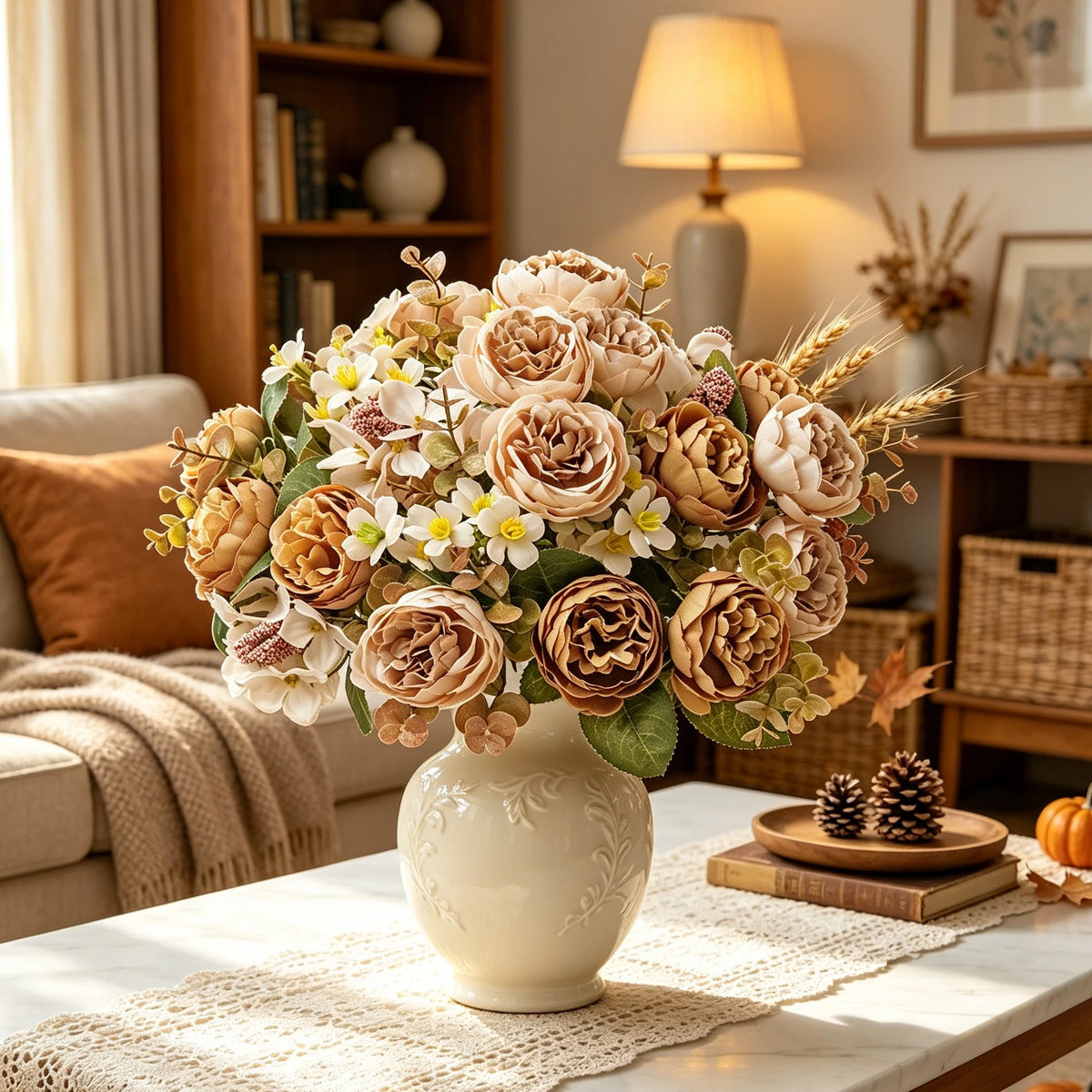 Silk Peony Artificial Flowers – Wedding, Home & Fall Décor Artificial Silk Flowers Axl