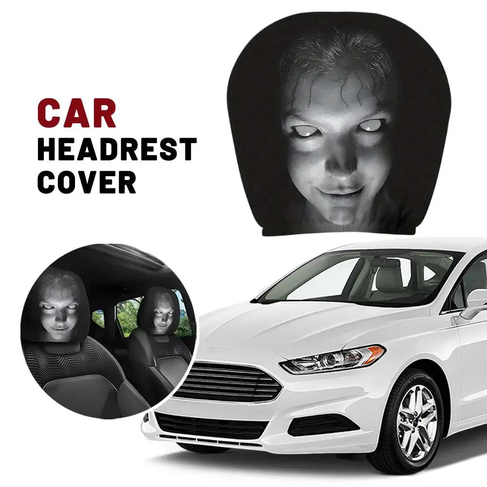 2-Pack Horror Design Car Headrest Covers – Universal Fit Car Headrest Covers Axl