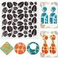 Tropical Leaves Polymer Clay Texture Stamp Sheet 14×14cm Clay Texture Stamp Axl AECH04-19554