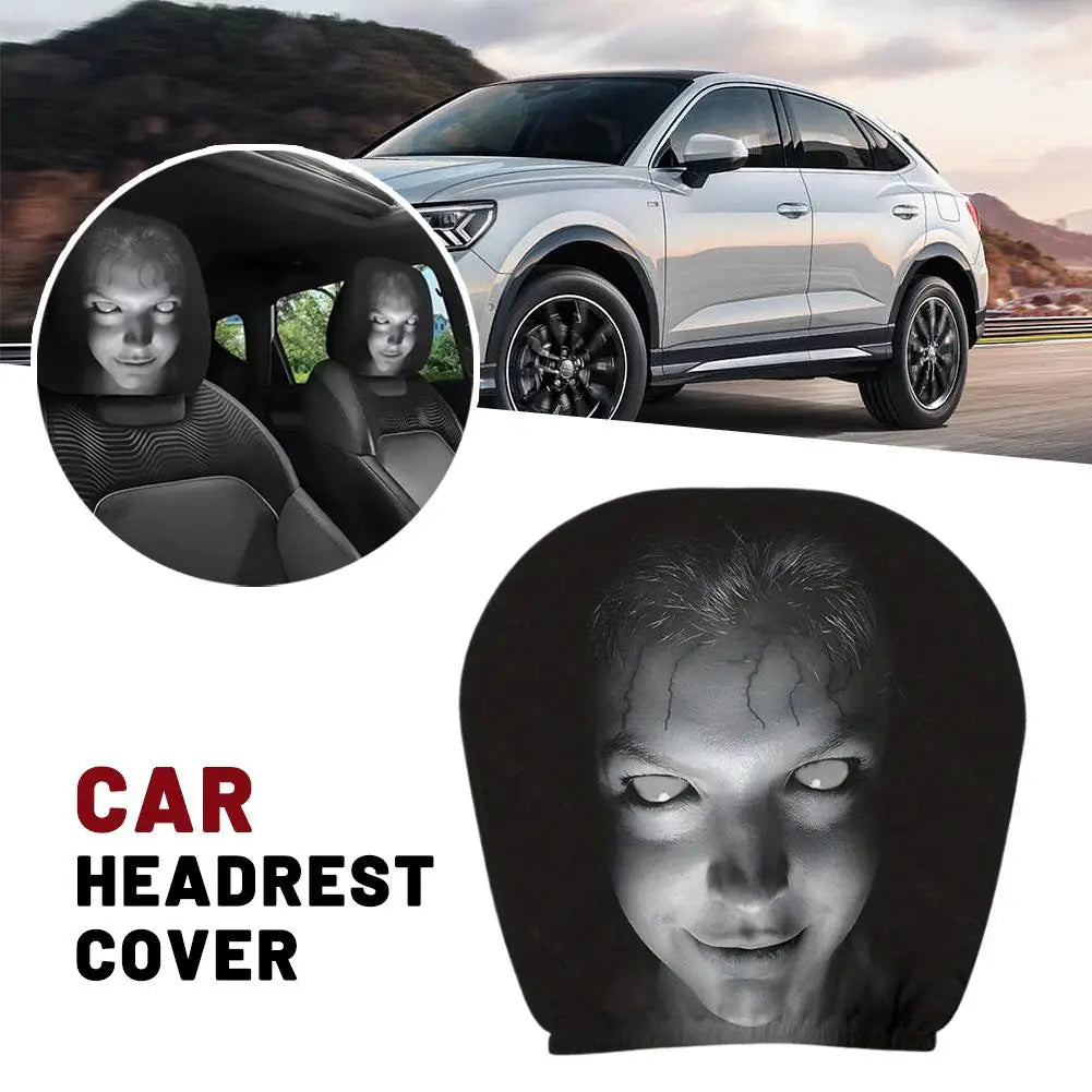 2-Pack Horror Design Car Headrest Covers – Universal Fit Car Headrest Covers Axl