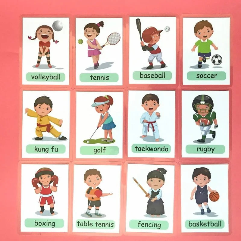 Montessori Emotion Flash Cards for Kids – 12-Piece Learning Set Educational Flash Cards Axl Sports