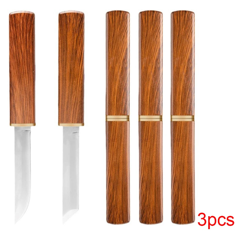 Stainless Steel Fixed Blade Knife – Dragon & Phoenix Design Fixed Blade Knife Axl 3pcs B
