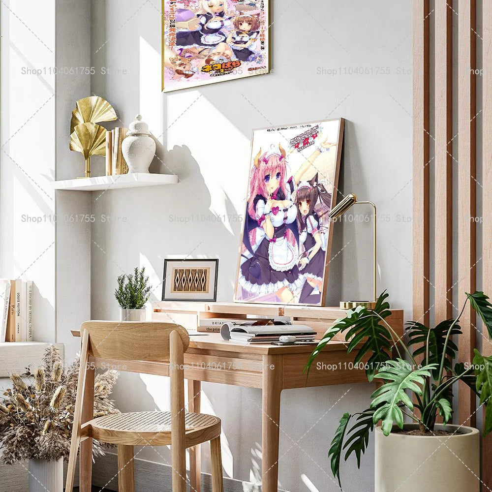 Nekopara Anime Poster – Self-Adhesive Waterproof Wall Sticker Anime Wall Poster Axl
