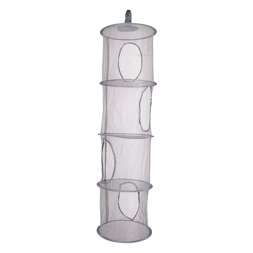 Foldable 4-Compartment Hanging Closet Mesh Organizer Closet Hanging Organizer Axl
