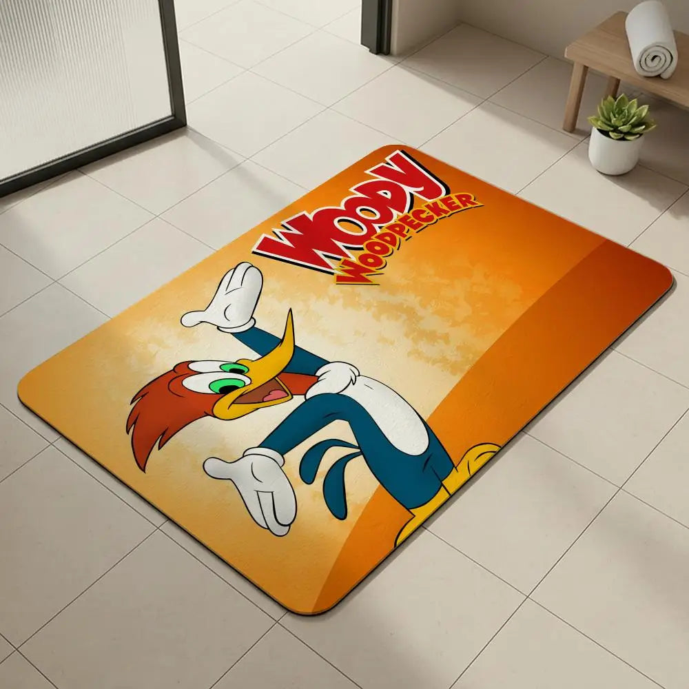 Woody Woodpecker Diatomite Bath Mat – Quick-Dry Non-Slip Diatomite Bath Mat Axl White5 40x60cm